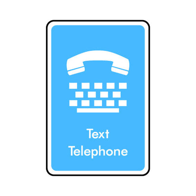 Text Telephone - Portrait Sign IS032 IS PT1