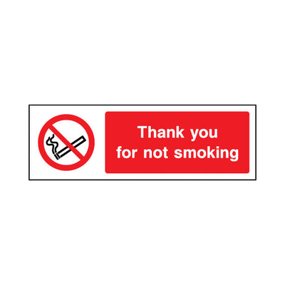 Thank You For Not Smoking - Landscape Sign SP011 SP LN3