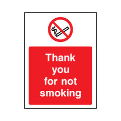 Thank You For Not Smoking - Portrait Sign SP059 SP PT1