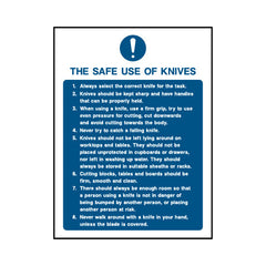 The Safe Use Of Knives Info - Portrait Sign FPH020 FPH PT1