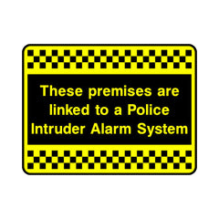 These Premises Are Linked To A Police Intruder Alarm System - Landscape Sign S079 SE LN1