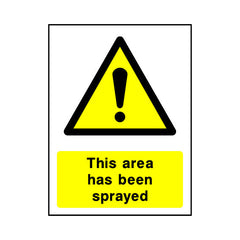 This Area Has Been Sprayed - Portrait Sign - PT1 CA035 CA