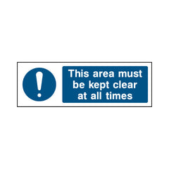 This Area Must Be Kept Clear At All Times - Landscape Sign FP034 FP LN3