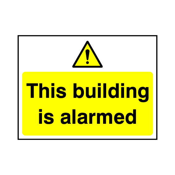This Building Is Alarmed - Security Sign | UK Safety Sign - One Printer