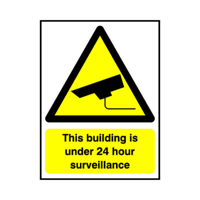 This Building Is Under 24 Hour Surveillance - Portrait Sign S044 SE PT1
