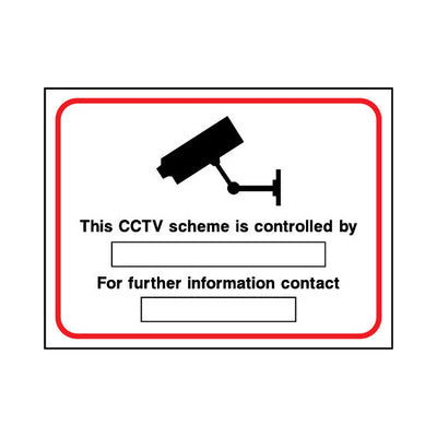 This CCTV Scheme Is Controlled By For Further Info Contact (v2) - Landscape Sign S029 SE LN1