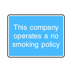 This Company Operates A No Smoking Policy - Landscape Sign IS079 IS LN1