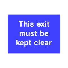 This Exit Must Be Kept Clear - Landscape Sign ST007 ST LN1