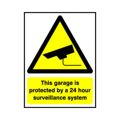 This Garage Is Protected By A 24 Hour Surveillance System - Portrait Sign S031 SE PT1