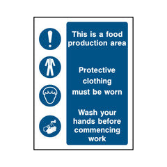 This Is A Food Production Area - Portrait Sign FPH025 FPH PT1