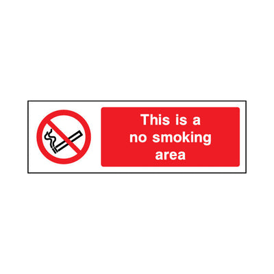 This Is A No Smoking Area - Landscape Sign SP002 SP LN3
