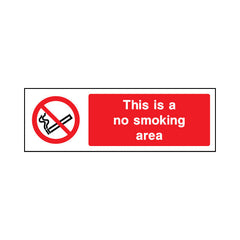 This Is A No Smoking Area - Landscape Sign SP002 SP LN3