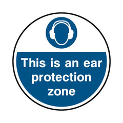 This Is An Ear Protection Zone Circle - Circle Sign FG008 FG CR1