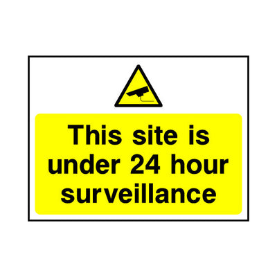 This Site Is Under 24 Hour Surveillance - Landscape Sign S048 SE LN1