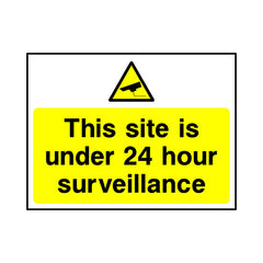 This Site Is Under 24 Hour Surveillance - Landscape Sign S048 SE LN1