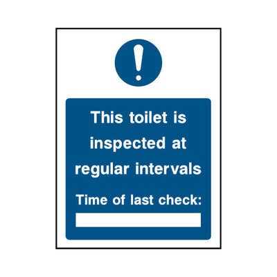 This Toilet Is Inspected At Regular Intervals - Portrait Sign FPH016 FPH PT1