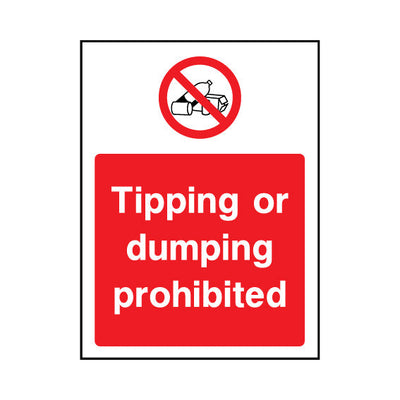 Tipping Or Dumping Prohibited - Portrait Sign GP089 GP PT1