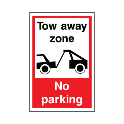 Tow Away Zone - No Parking - Portrait Sign P048 PA PT1