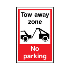 Tow Away Zone - No Parking - Portrait Sign P048 PA PT1