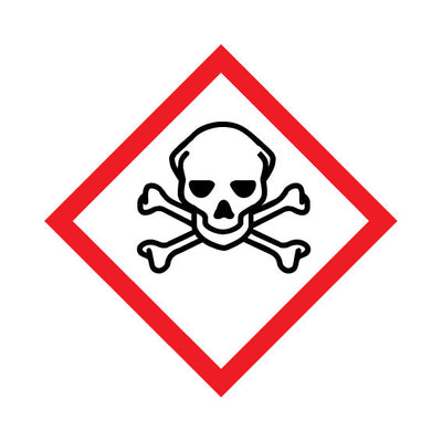 Toxic Hazzard Symbol Only (Red Outline) - Sign DS044 DS DM1