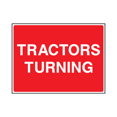 Tractors Turning - Landscape Sign - LN1 CA101 CA