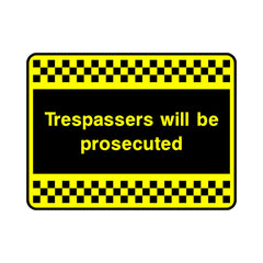 Trespassers Will Be Prosecuted - Landscape Sign v3 S077 SE LN1