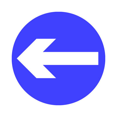 Turn Left (traffic) - Square Sign RRTS003 RRT SQ1