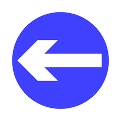 Turn Left (traffic) - Square Sign RRTS003 RRT SQ1