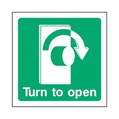Turn To Open (right) - Square Sign EE050 EE SQ1