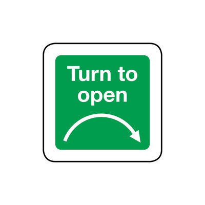 Turn To Open Right Sign
