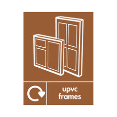 UPVC Frames Recycling With Large Icon - Portrait Sign - PT1 BMR038 BMR