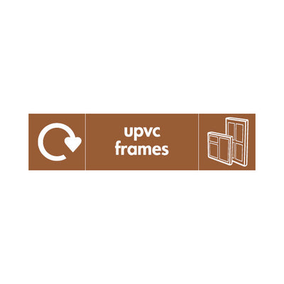 UPVC Frames With Icon & Recycling Symbol - Landscape Sign - LN3 BMR018 BMR