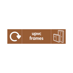 UPVC Frames With Icon & Recycling Symbol - Landscape Sign - LN3 BMR018 BMR