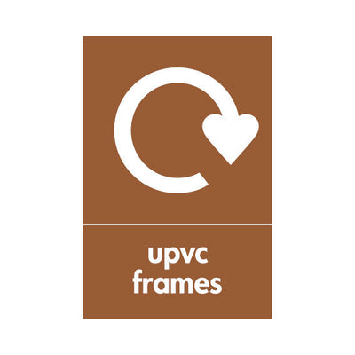 UPVC Frames With Recycling Symbol - Portrait Sign - PT1 BMR025 BMR