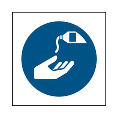 Use Barrier Cream - Cream Icon - Square Sign PPE058 PPE SQ1