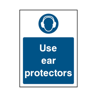 Use Ear Protectors - Portrait Sign PPE033 PPE PT1