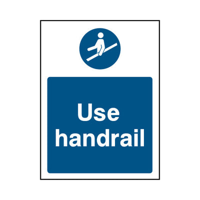Use Handrail - Portrait Sign MG045 MG PT1