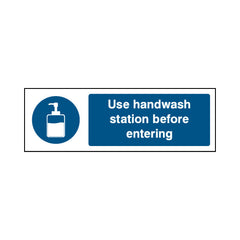 Use Handwash Station Before Entering - Landscape Sign FPH071 FPH LN3