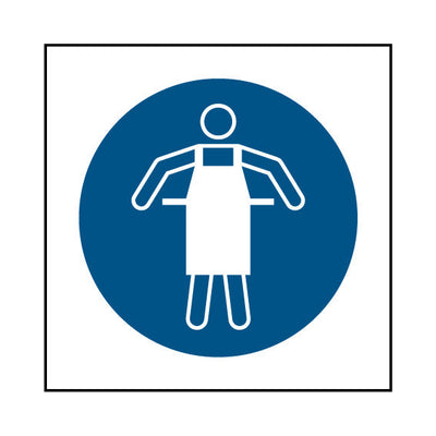 Use Protective Apron - Apron Icon - Square Sign PPE059 PPE SQ1