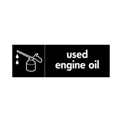 Used Engine Oil With Icon - Landscape Sign - LN3 AUR010 AUR