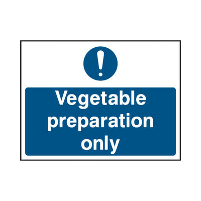 Vegetable Preparation Only - Landscape Sign FPH040 FPH LN1