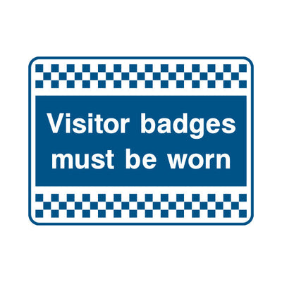 Visitor Badges Must Be Worn - Landscape Sign S088 SE LN1