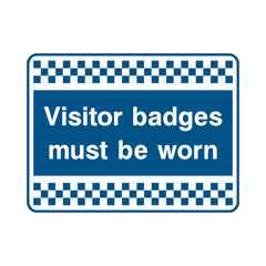 Visitor Badges Must Be Worn - Landscape Sign S088 SE LN1