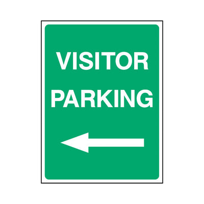 Visitor Parking (Arrow Left) - Portrait Sign P091 PA PT1