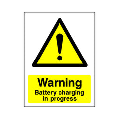 Warning - Battery Charging In Progress - Portrait Sign GW060 GW PT1