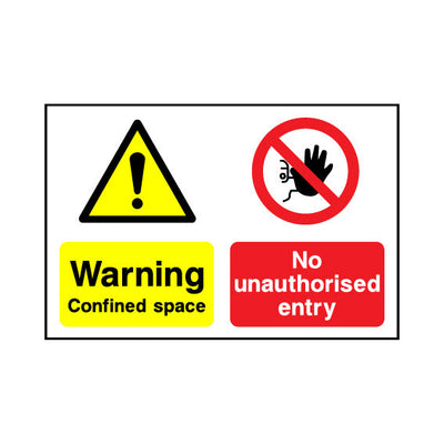 Warning - Confined Space - No Unauthorised Entry - Landscape Sign v2 MTP021 MTP LN1