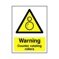 Warning - Counter Rotating Rollers - Portrait Sign MW028 MW PT1