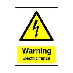 Warning - Electric Fence - Portrait Sign EH053 EH PT1
