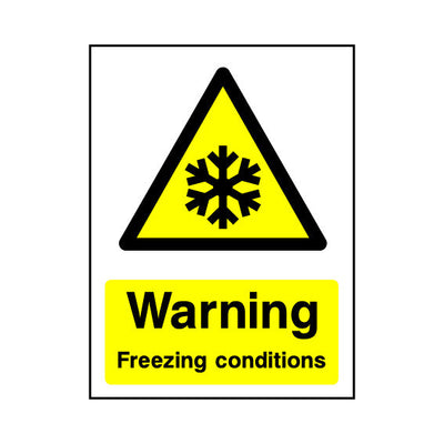Warning - Freezing Conditions - Portrait Sign GW086 GW PT1