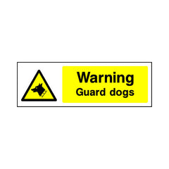 Warning - Guard Dogs - Landscape Sign S011 SE LN3